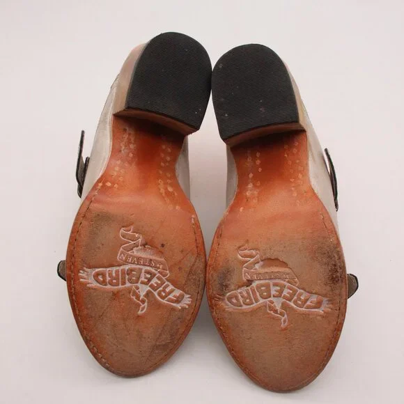 Freebird by Steven Caprice Women’s Size US 6 Gray Leather Block Heel Sandals - Picture 9 of 10